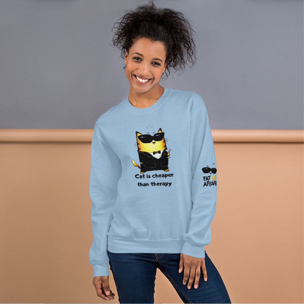 Ladies Sweatshirt "Therapy Cat"