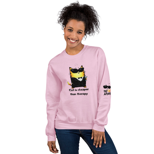 Ladies Sweatshirt "Therapy Cat"