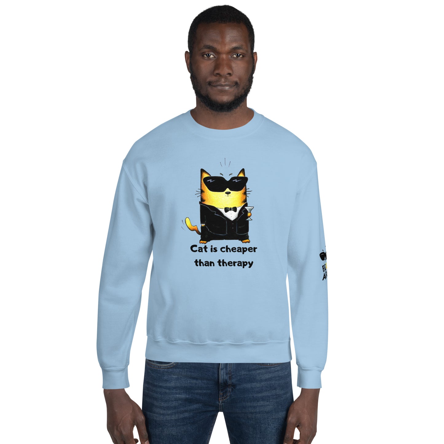 Men's Sweatshirt "Therapy Cat"