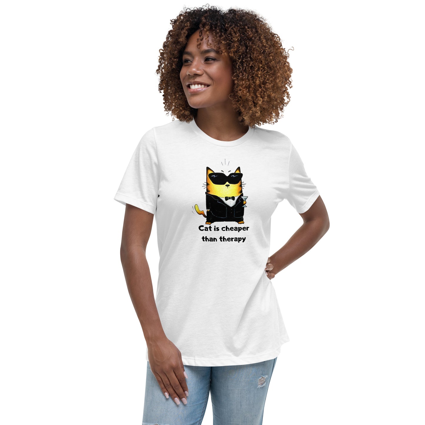 Ladies T-Shirt "Therapy Cat"