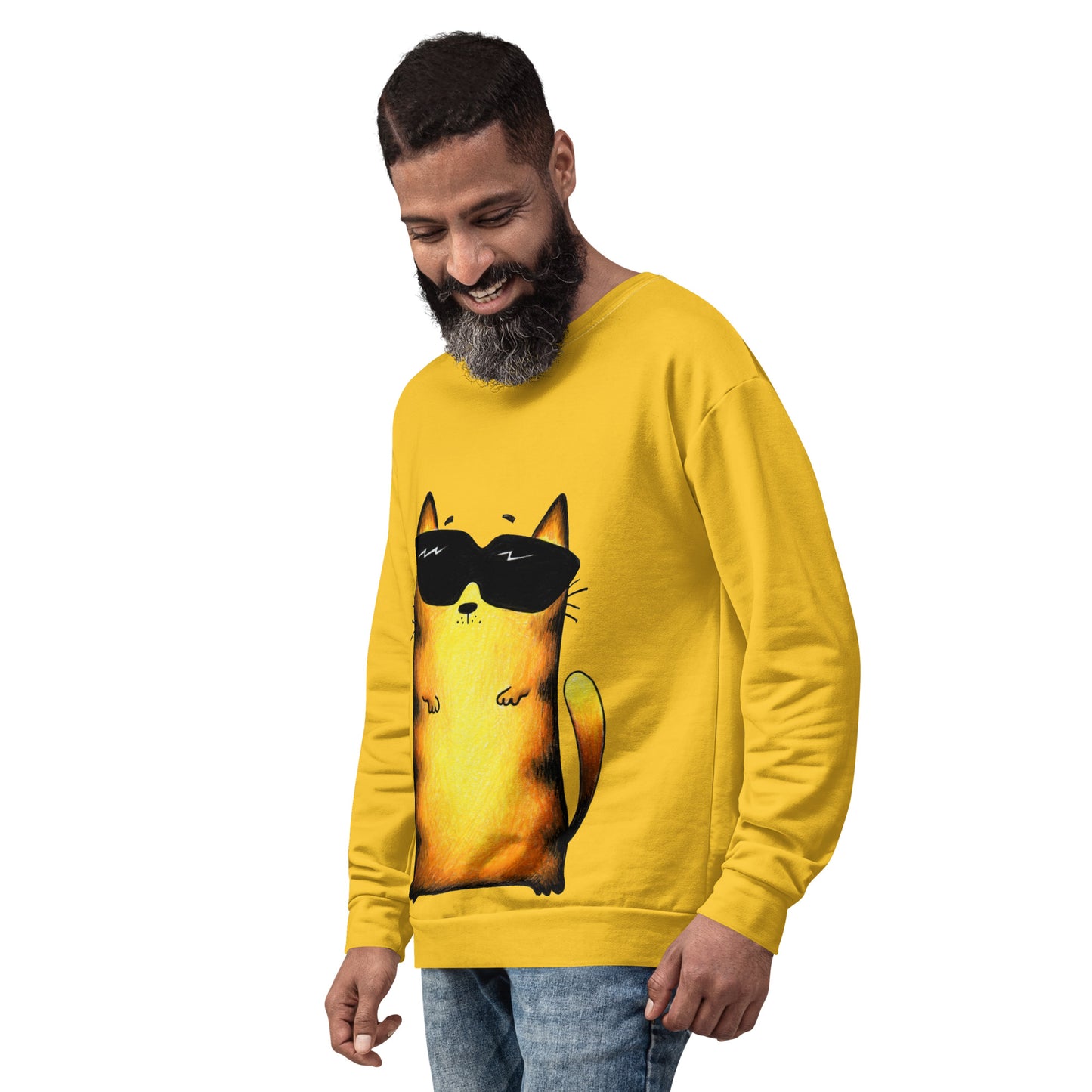 Men's Sweatshirt "Yellow Cat"