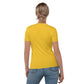 Yellow ladies t-shirt with yellow cat design