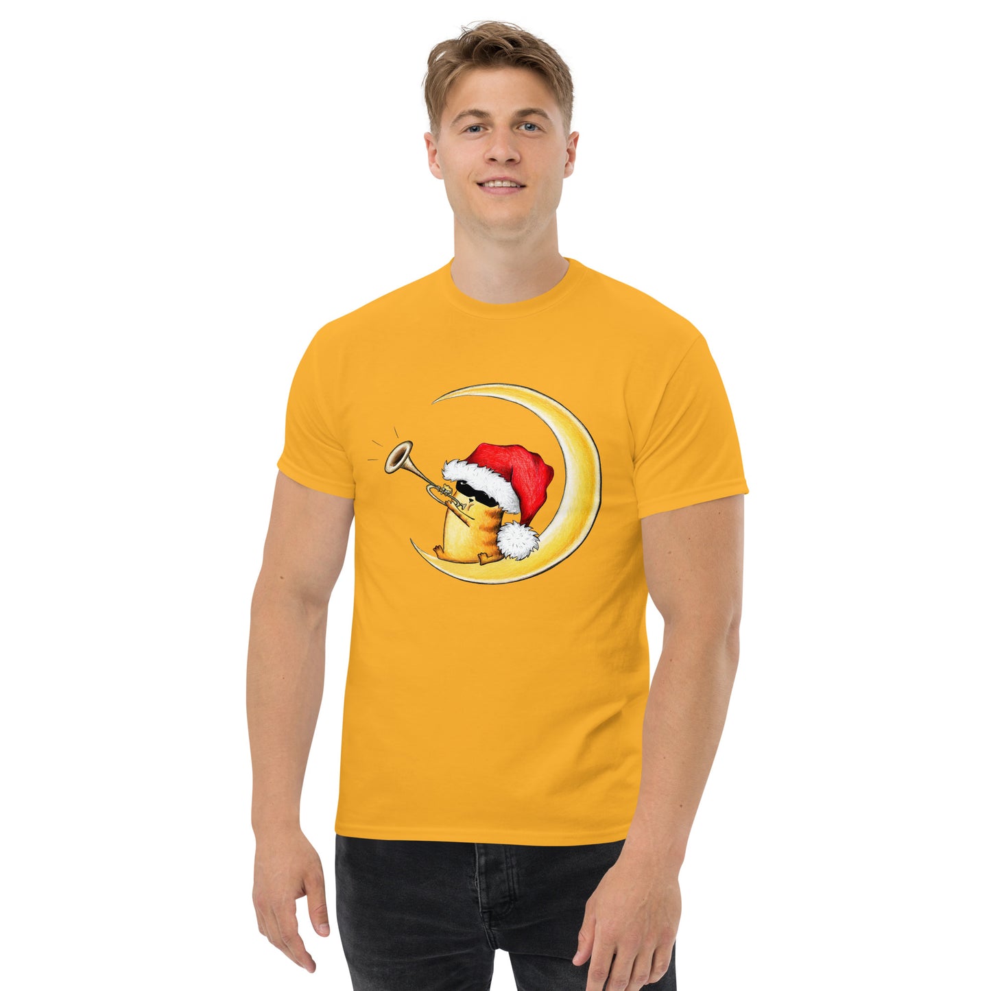 Men's T-shirt " Christmas MoonCat"