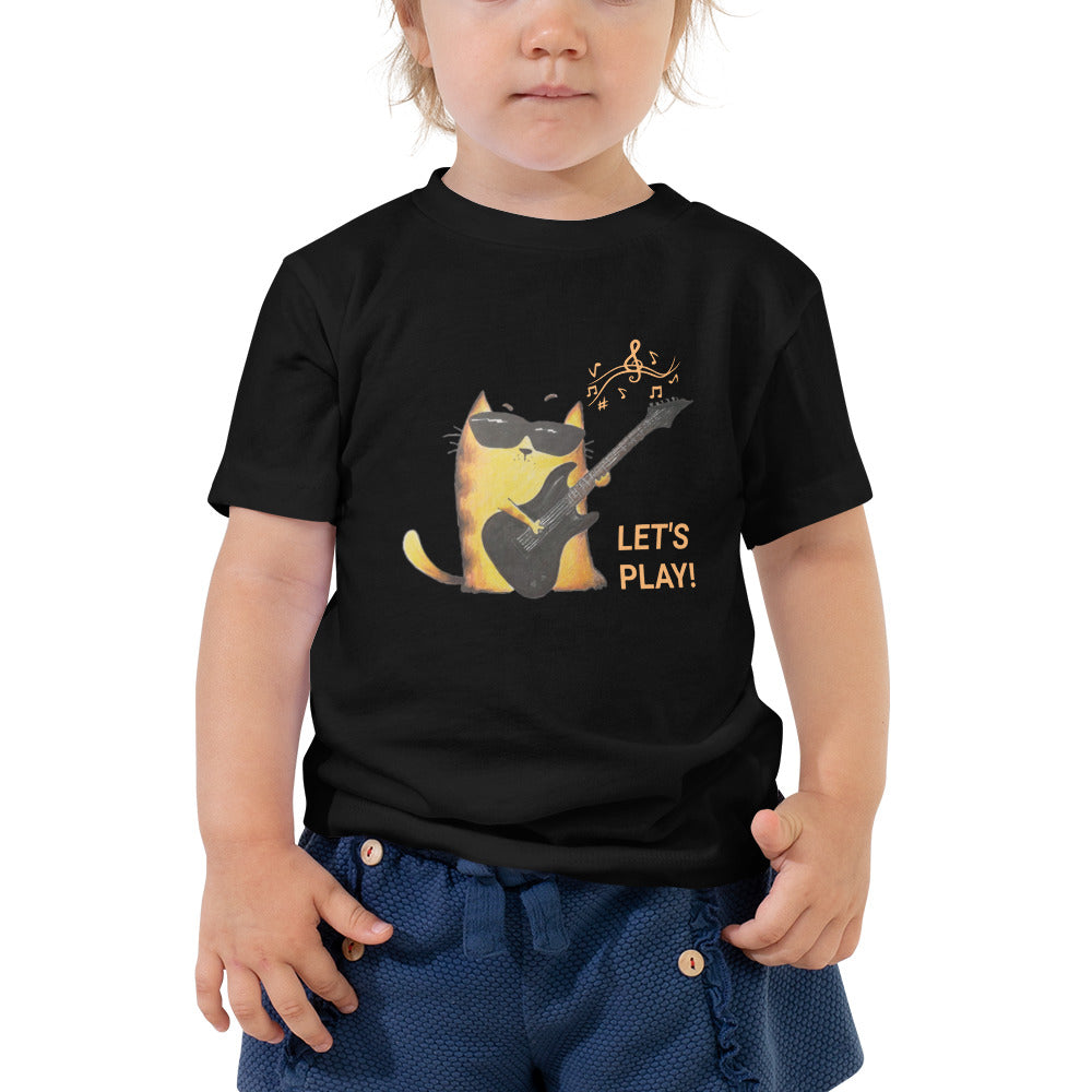 black toddler t shirt with cat print