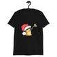 Ladies T-shirt "Christmas Cat with Trumpet"