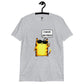 Sports gray t-shirt for ladies with yellow cat design