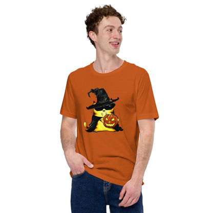 Men's T-shirt "Cat and Pumpkin"