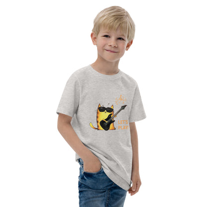 youth gray  t shirt with cat print